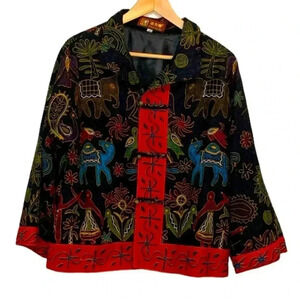 Deliniao China Black Short Jacket Fully Lined  Oriental Vibe